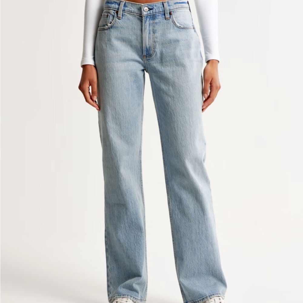 abercrombie low rise baggy jeans